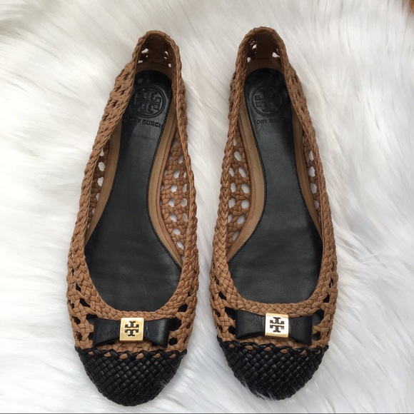 Tory Burch Shoes - Tory Burch Carlyle Woven Leather Flats Size 7